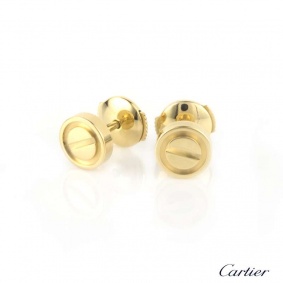 Cartier 18k Yellow Gold Love Stud Earrings